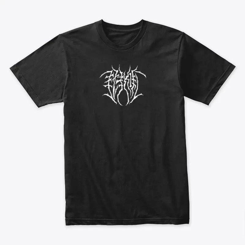 Black metal logo (White)