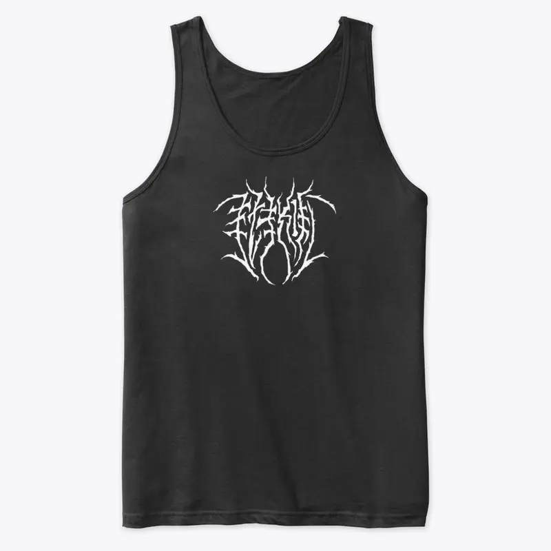 Black metal logo (White)