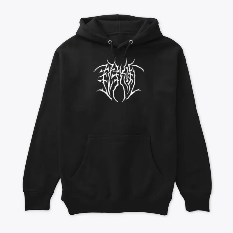 Black metal logo (White)